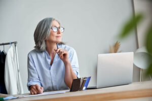 woman thinking about retirement